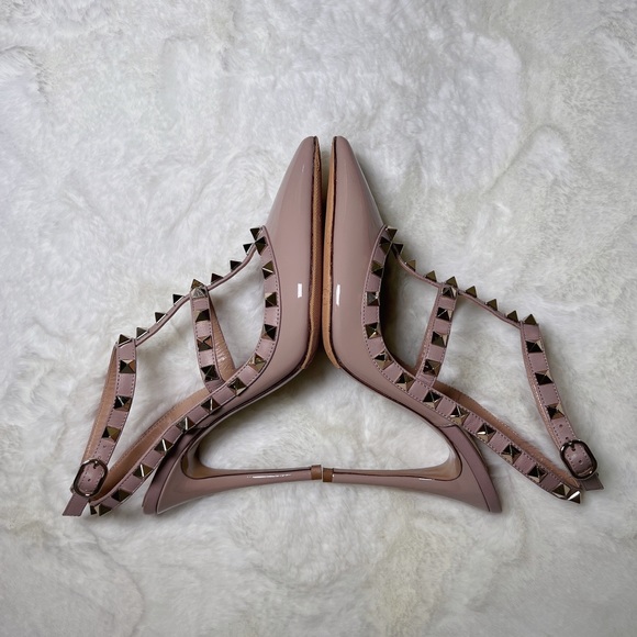 ❤️SOLD❤️Valentino rockstud slingbacks pumps nude poudre pink 35.5 - Picture 4 of 9